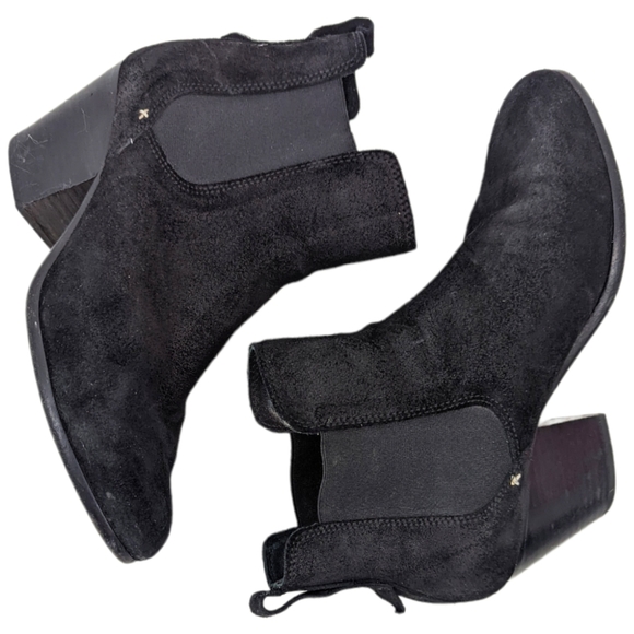 Rag & Bone Ankle Boots Booties Devon Suede Leather Heeled Black Women's 40 - Picture 4 of 15